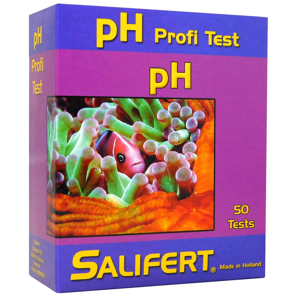 Salifert pH Test Kit color chart demonstrates easy-to-read pH results for reef tanks.