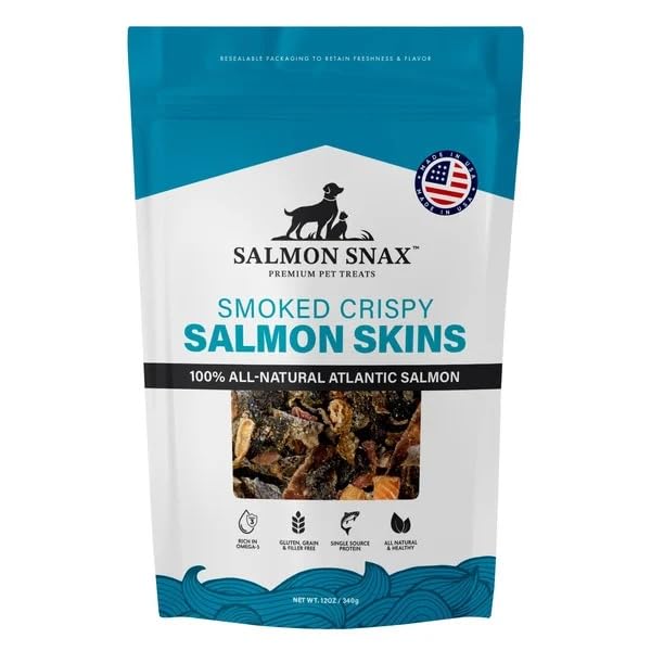 Salmon Snax omega3-coat shot emphasizes omega-3 rich formula for healthy coat