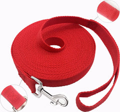 SALO nylon training leash 30ft illustrates ample room for recall training and exploration