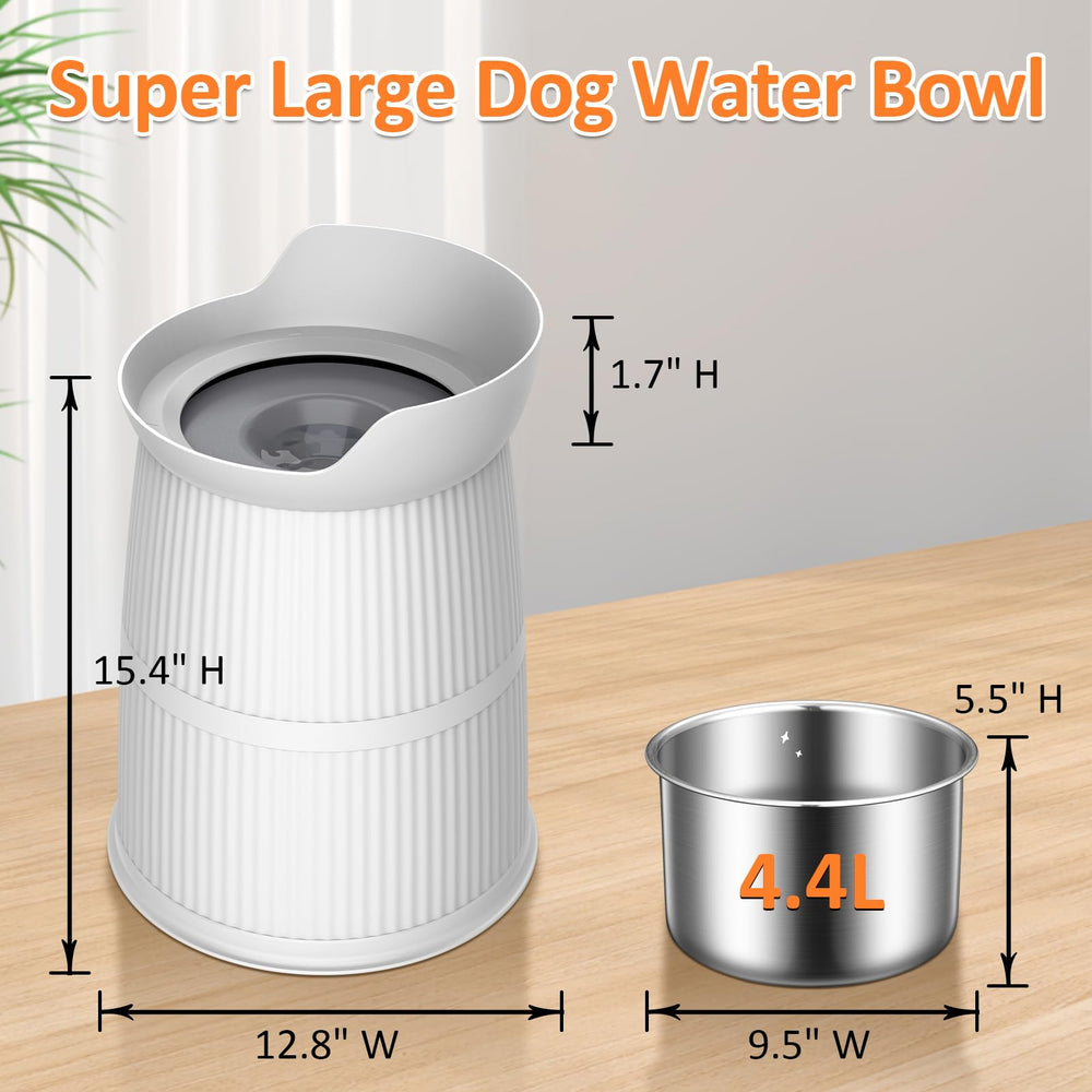 Salodal bowl with 12.8-inch diameter supports large breeds.