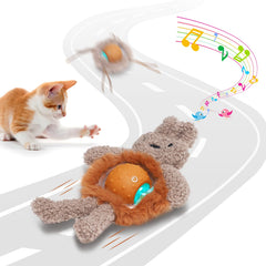 Salodal interactive cat toy ball rolling to engage cats in active play.