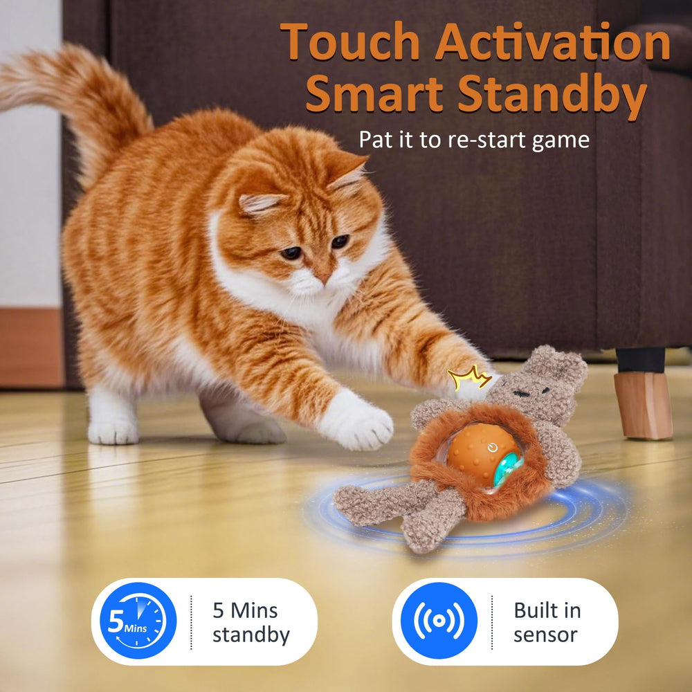 Salodal spider-fur-cover helps faster action on low-pile carpets stimulating chase.