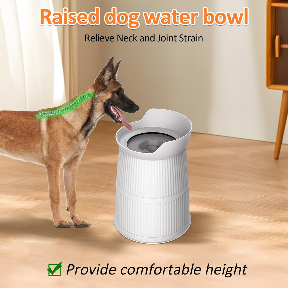 Salodal 4.4L stainless steel bowl provides ample hydration.