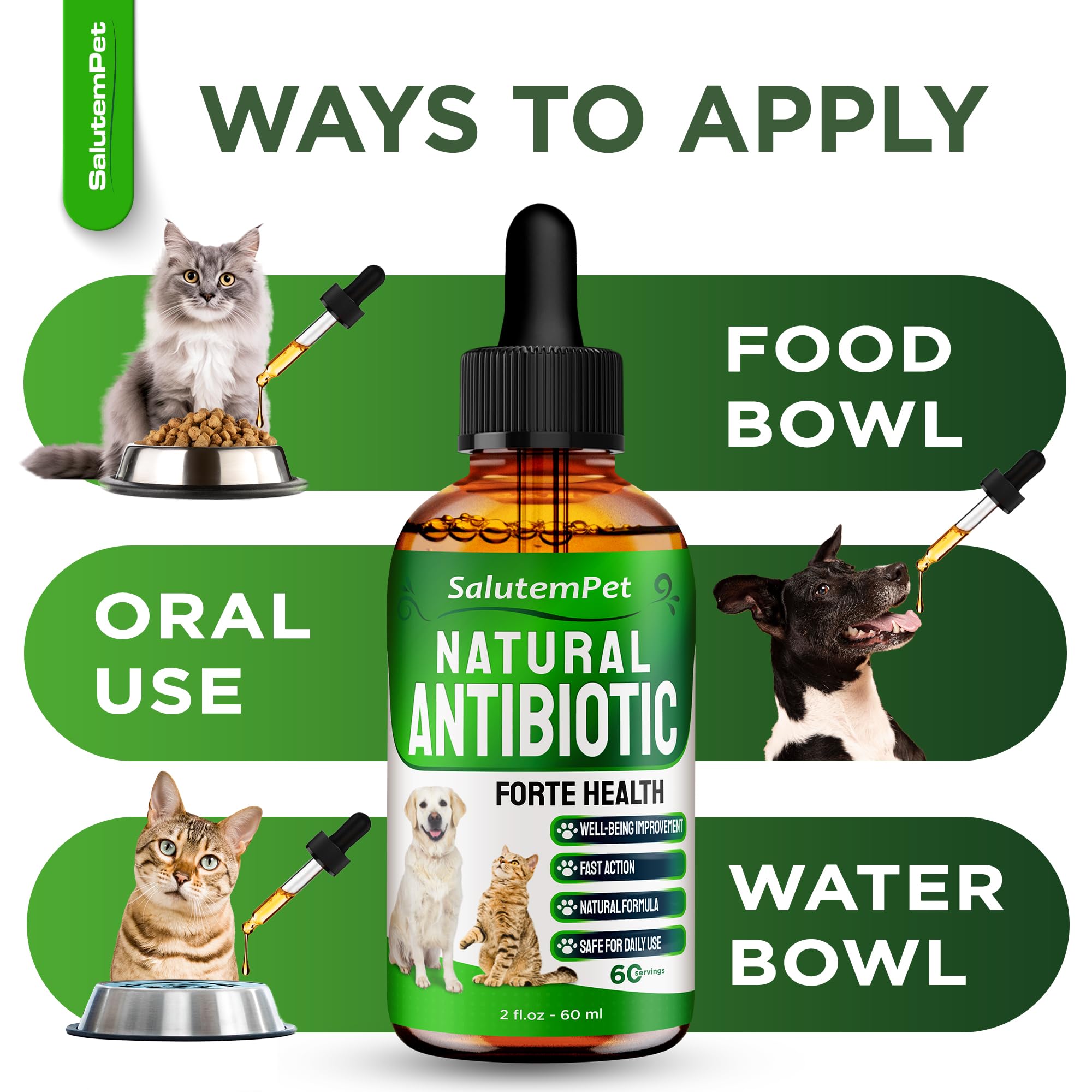 SalutemPet-liquid-absorbs-fast demonstrates quick uptake for timely relief.