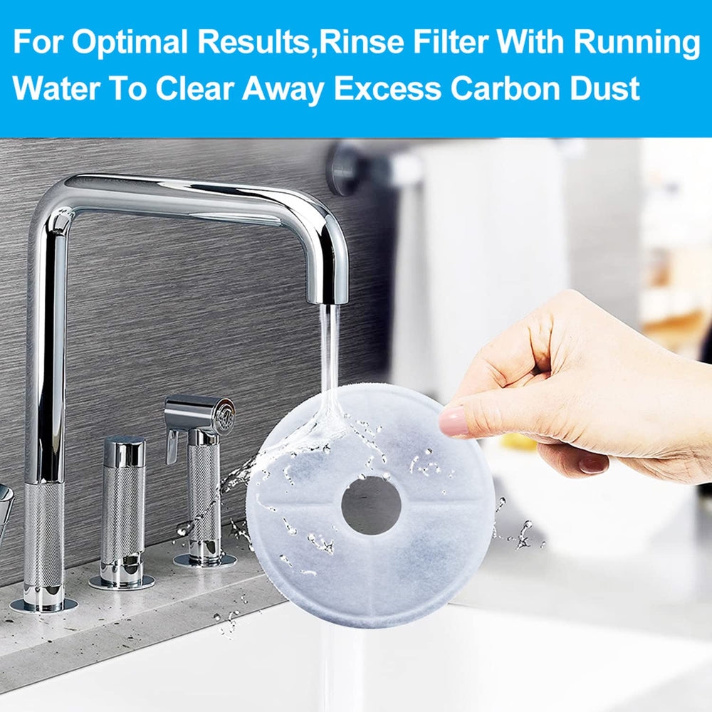 Edge-design keeps filter anchored, even when the fountain is full.