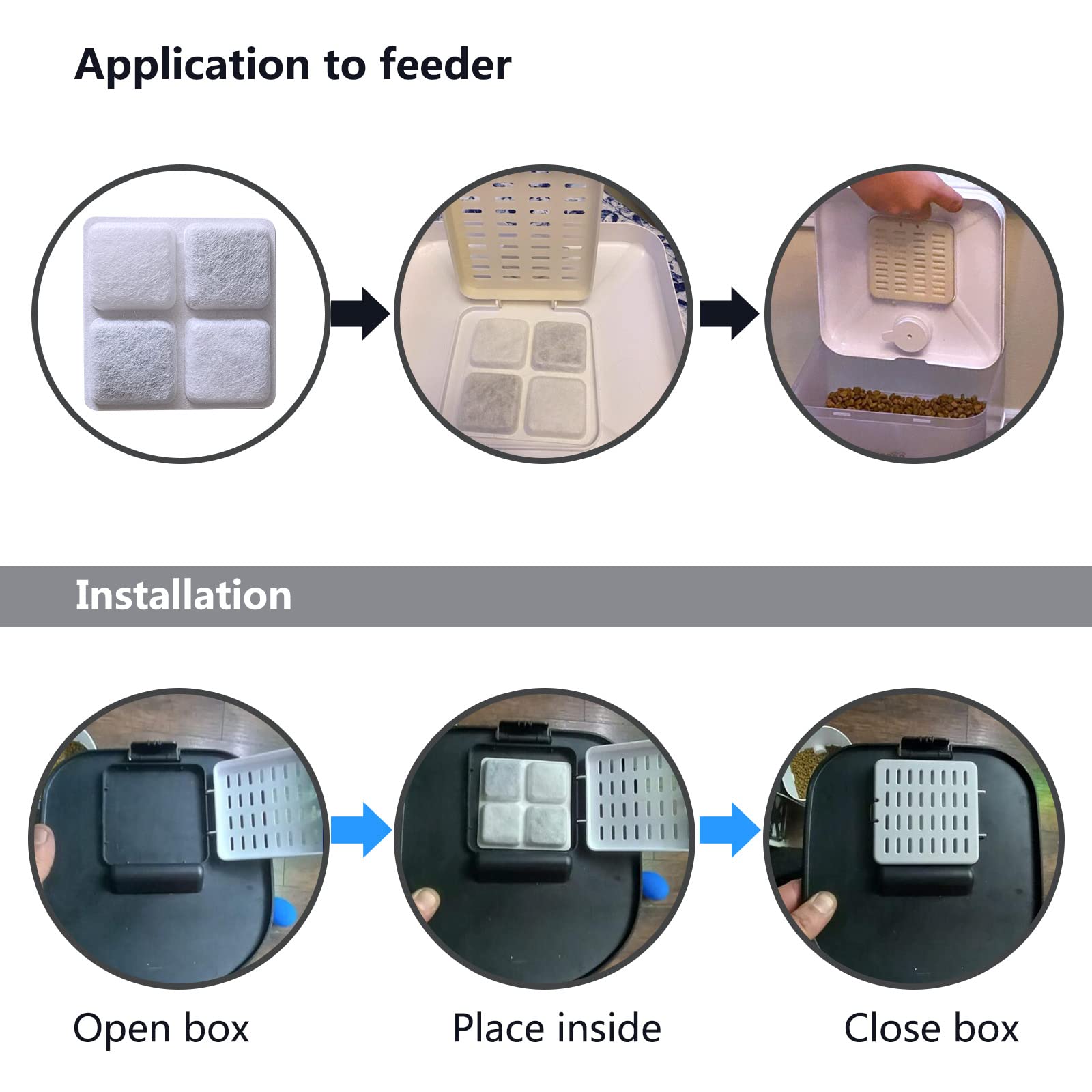 Samanija desiccant materials closeup showing non-woven fabric, silica gel, and activated carbon