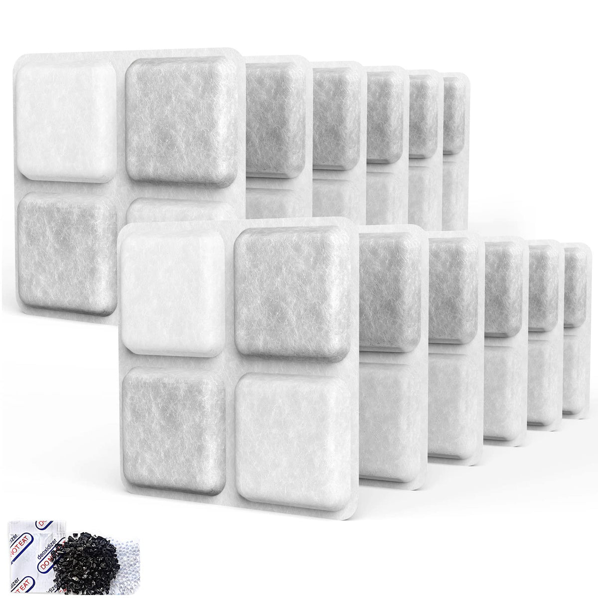 SAMANIJA desiccant bag 12-pack packaging keeps pet food fresh and dry during storage.