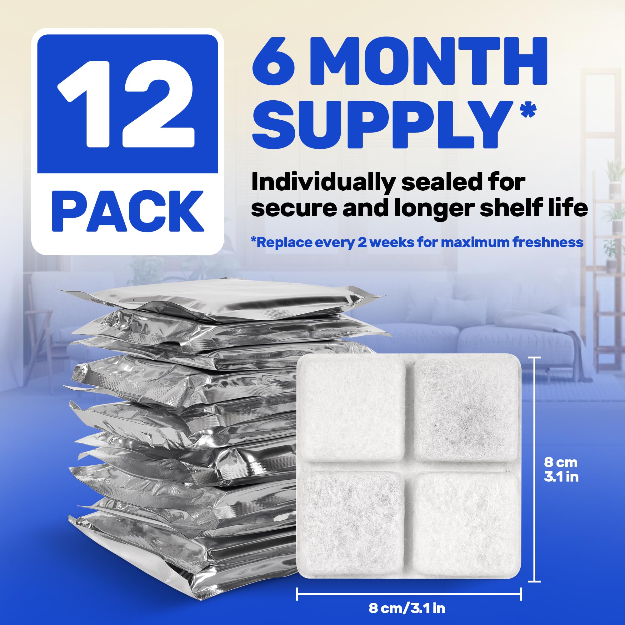 Samorillo desiccant bag activated carbon layer helps odor control.