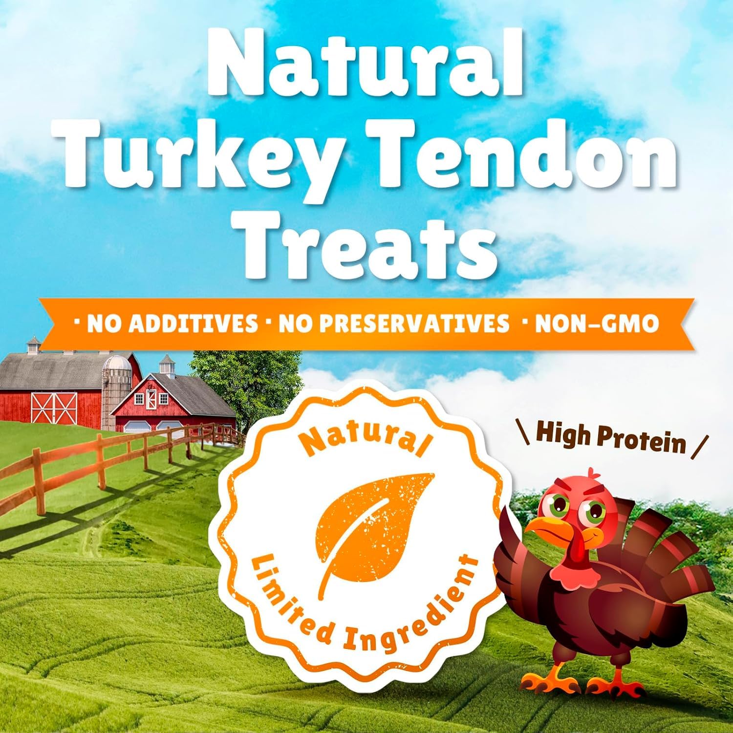 Sancho and Lola's Closet turkey tendons serving size details help portion for dogs.