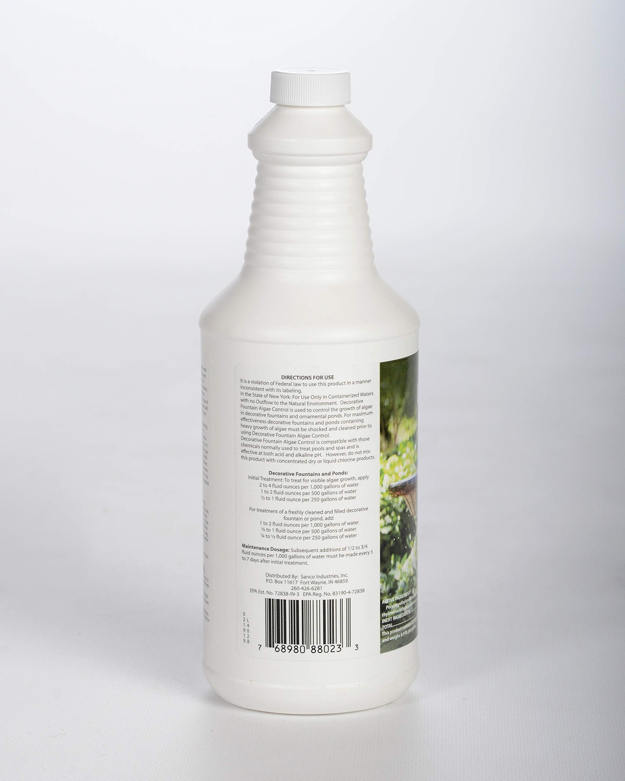 Sanco treated water supports blooming aquatic plants around the pond