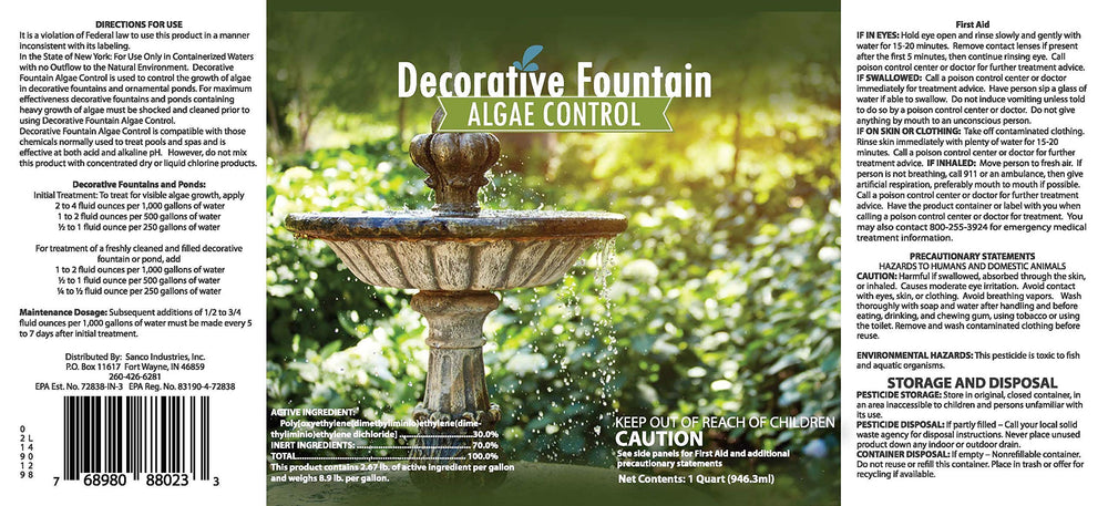Sanco ornamental pond water feature with clearer water and healthy plants