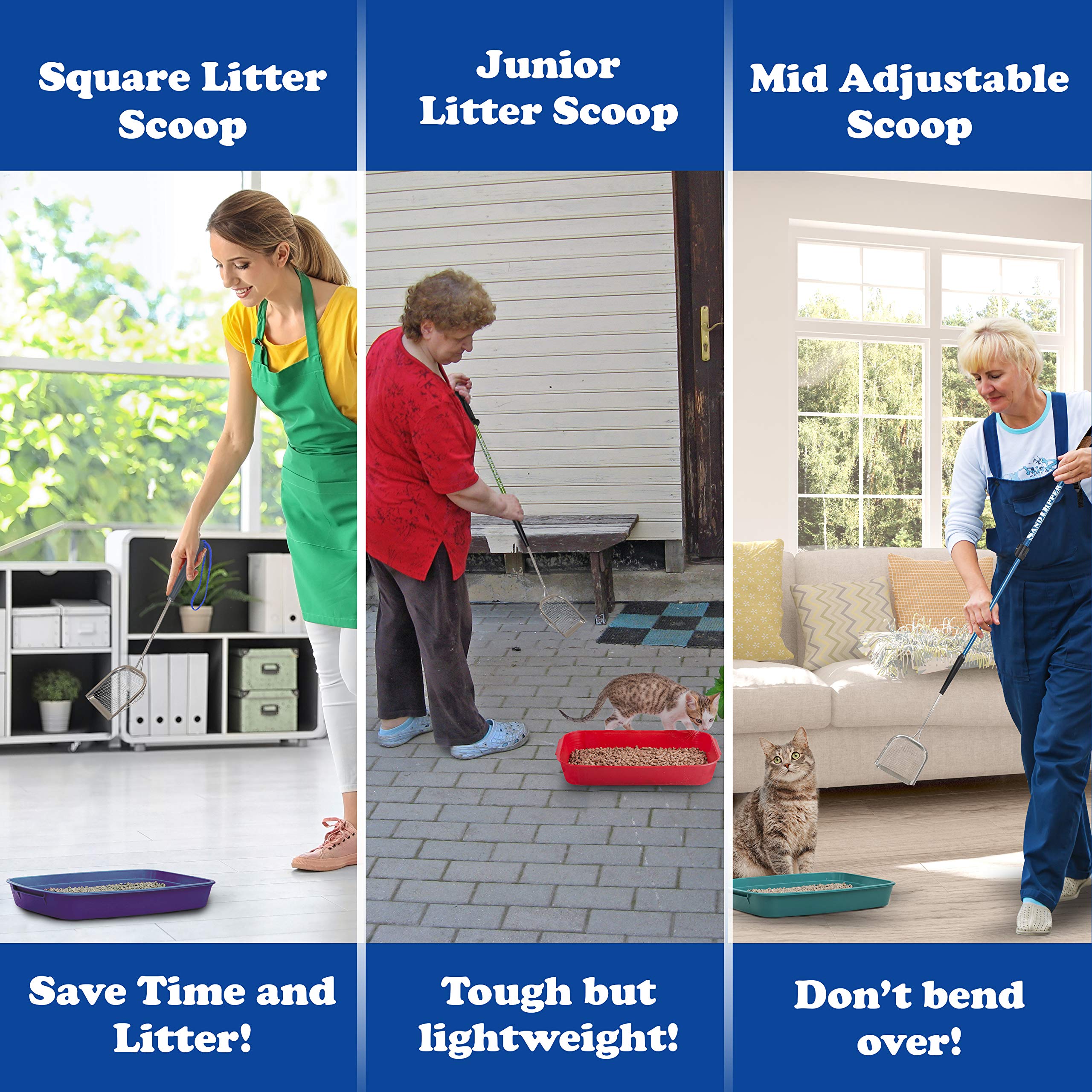 Sand Dipper dust-reduction mesh helps keep air cleaner during cleanup.