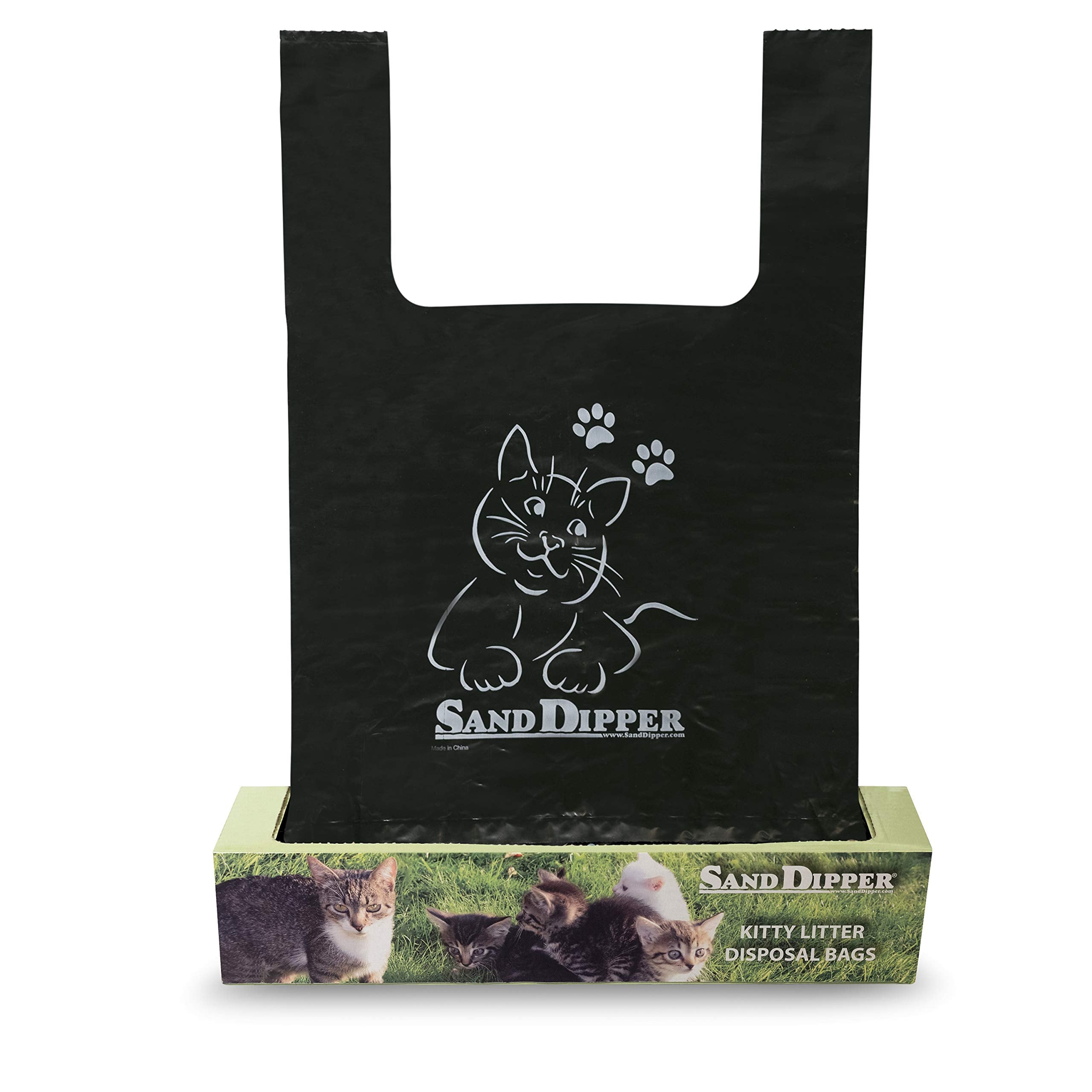 Sand Dipper poop bags with tie handles enable secure, mess-free knot closures.