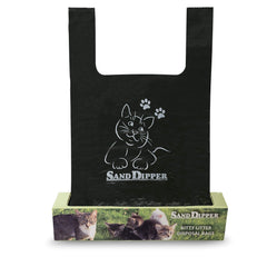 Sand Dipper poop bags with tie handles enable secure, mess-free knot closures.