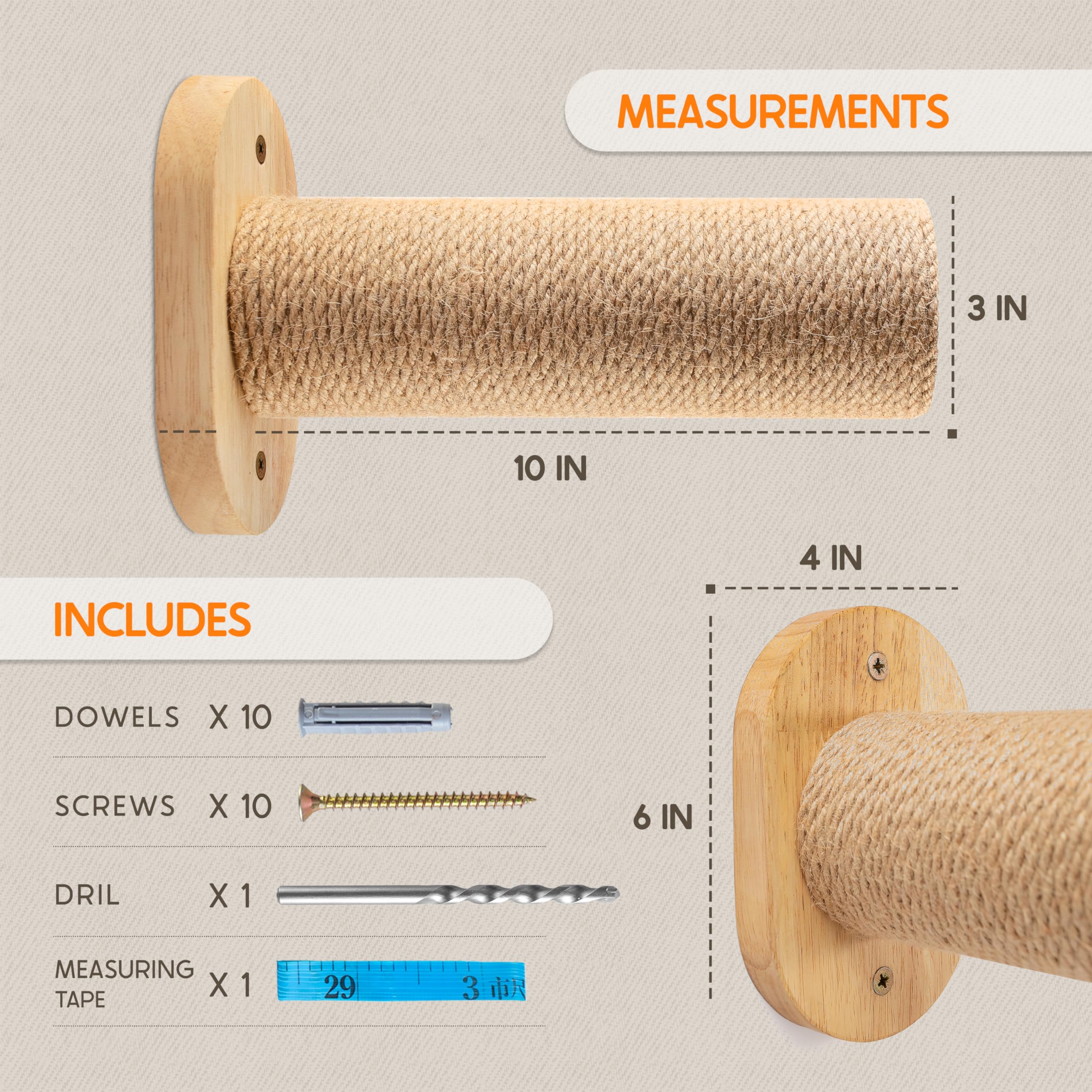 Sandpeak easy installation includes screws and anchors for quick setup.