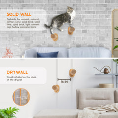 Sandpeak cat wall steps suit kittens and adults with multi-level perches.