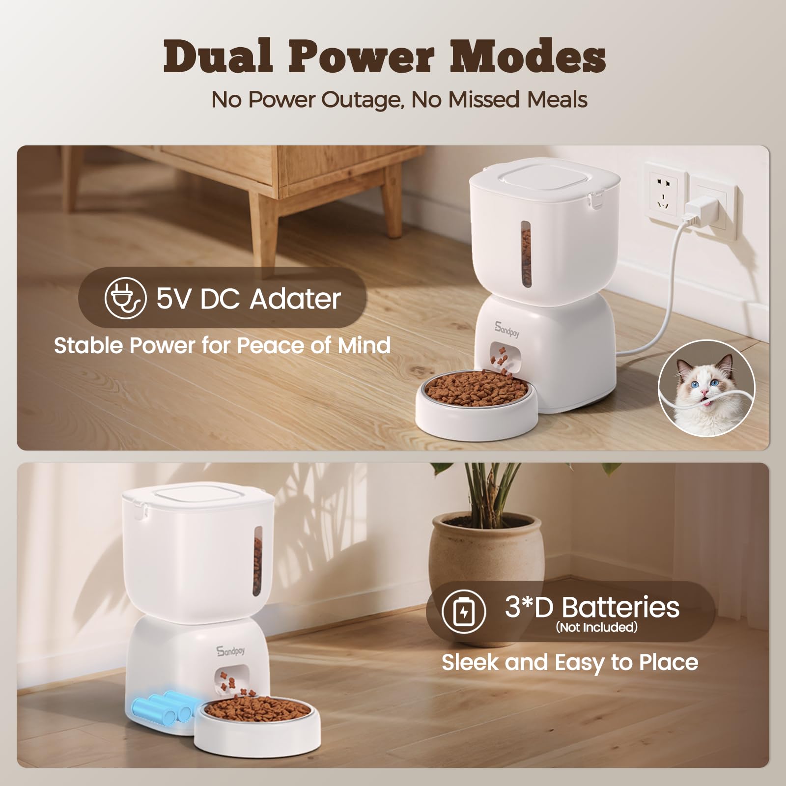 Sandpoy FW1 10 second voice recording to greet your pet.