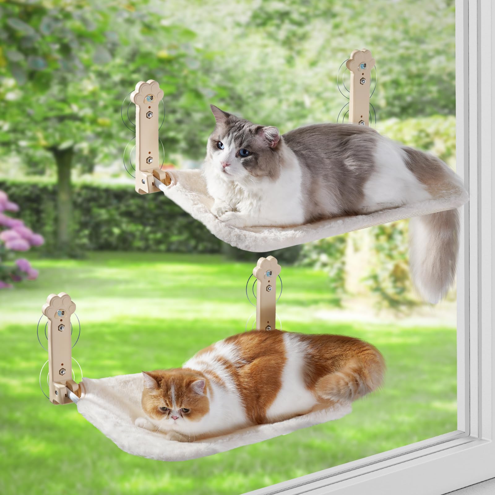 Sangoodier yellow 2-pack window perch adds bright, practical pet lounging.