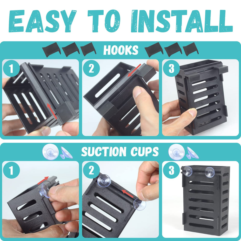 SANJHFF aquarium plant holder suction cup ensures secure glass mounting and easy repositioning