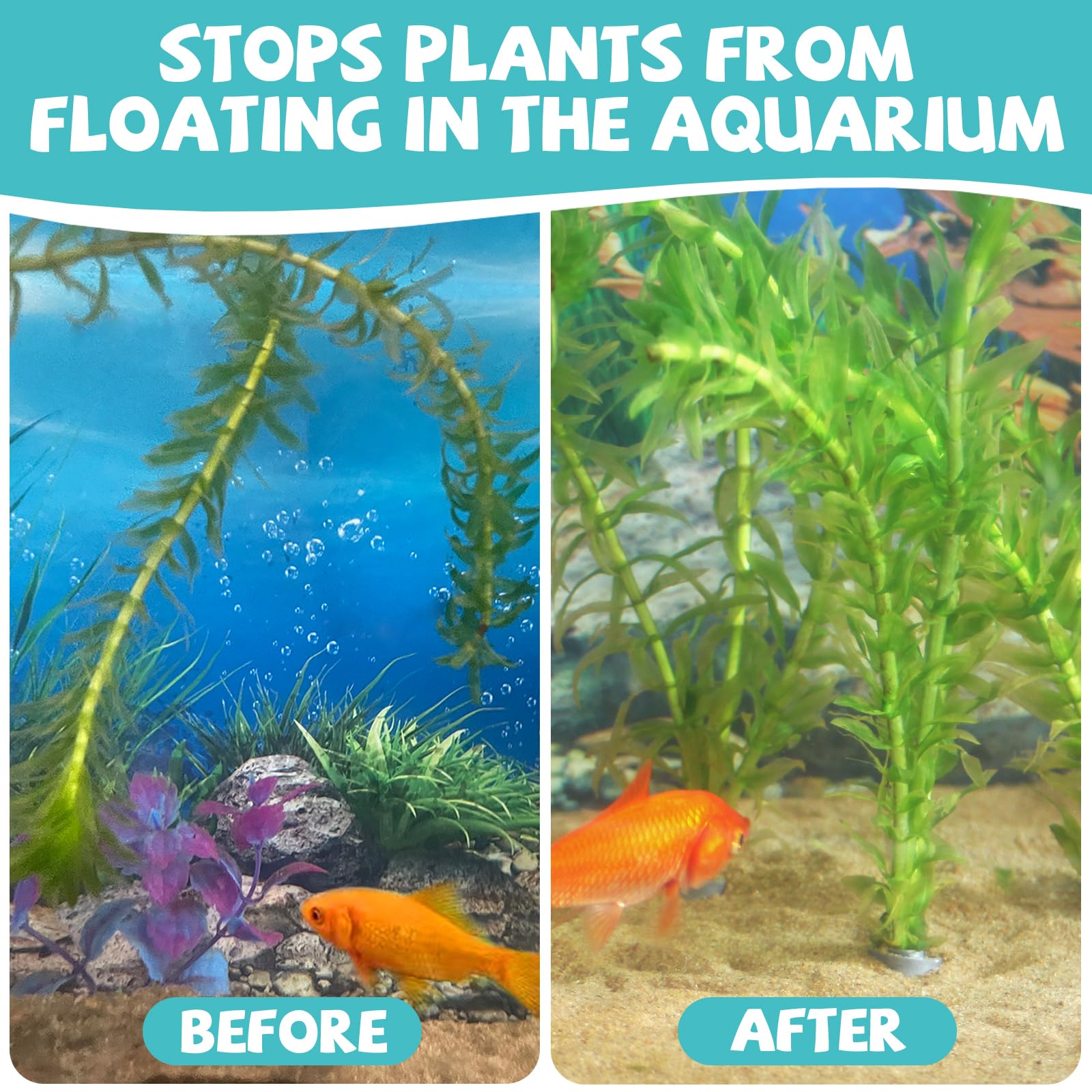 SANJHFF aquarium plant weights flexible design adapts to plant shapes.