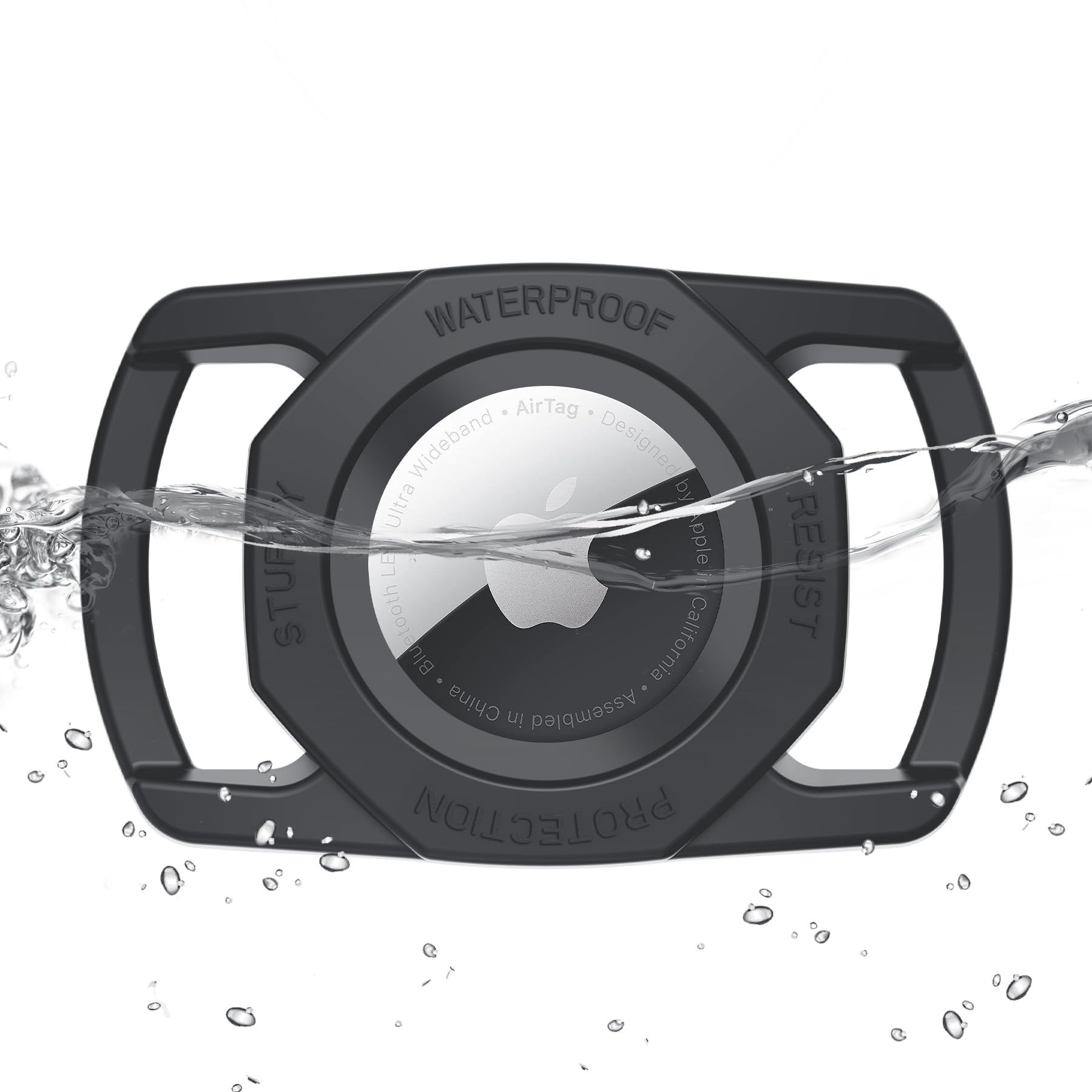 SANKALA Airtag Holder on dog collar offers secure fit and water-resistant protection.