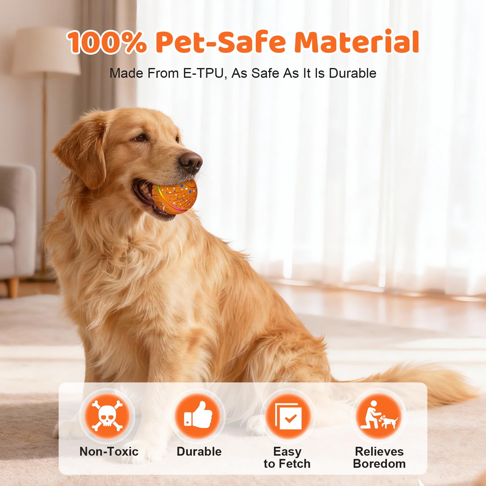 Sankell dog ball modes show Normal, Active, Gentle play options.