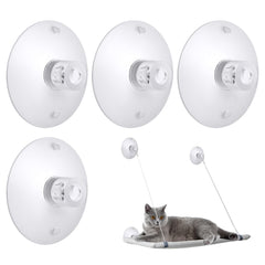 Sankoly cat window perch suction cups four-piece set creates a cozy window bed.