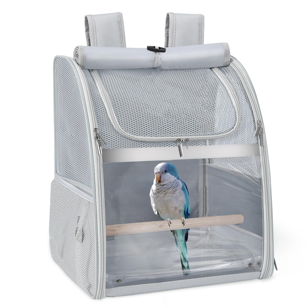 Sanmoncare Bird Backpack Carrier with water-repellent fabric for easy cleaning during travel.