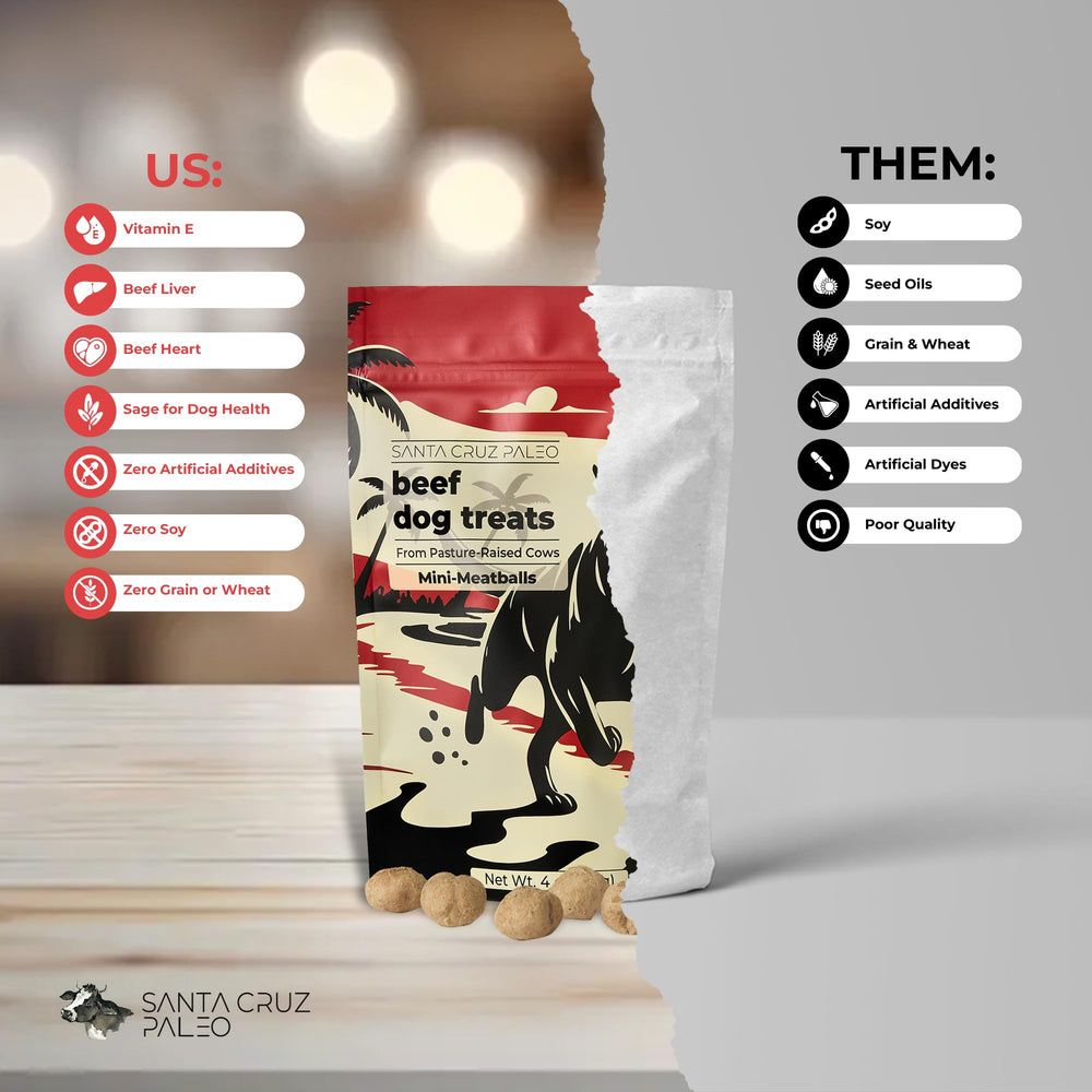 Santa Cruz Paleo tiny meatball bites close-up in bag