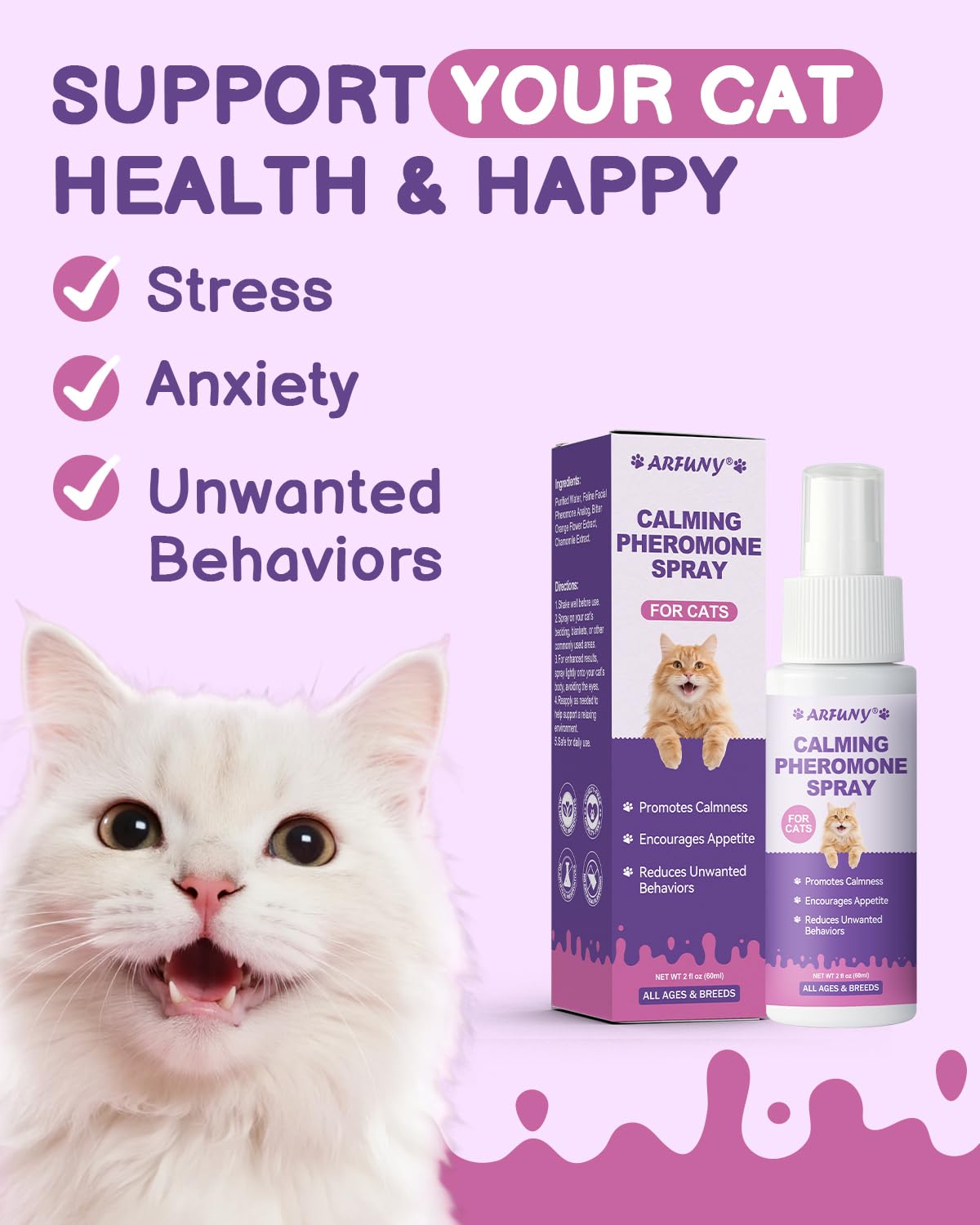 SANTKOL Cat Calming Spray in car setup to ease travel stress for cats