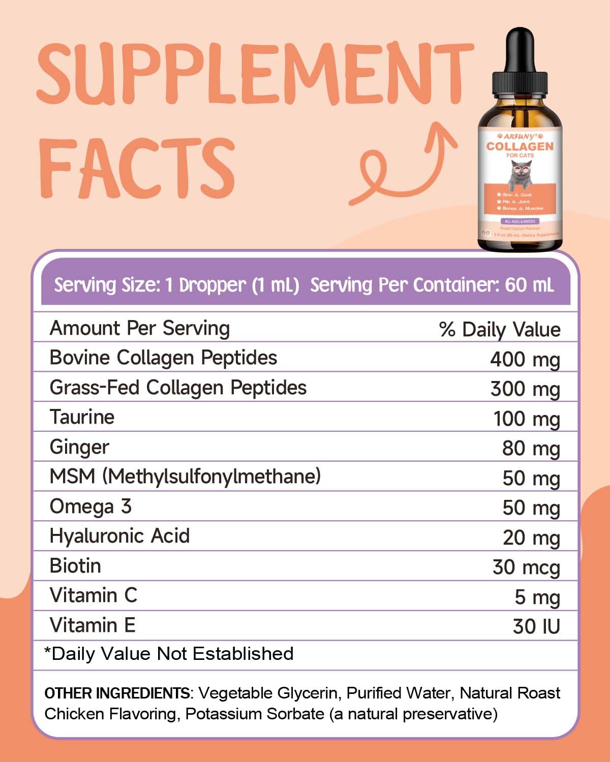 SANTKOL Collagen for Cats skin and coat health and shine
