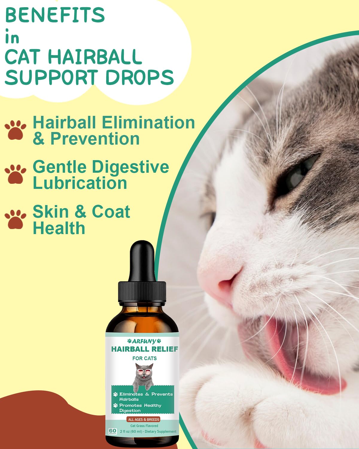 SANTKOL USA-made veterinarian-approved formula supports safe hairball care