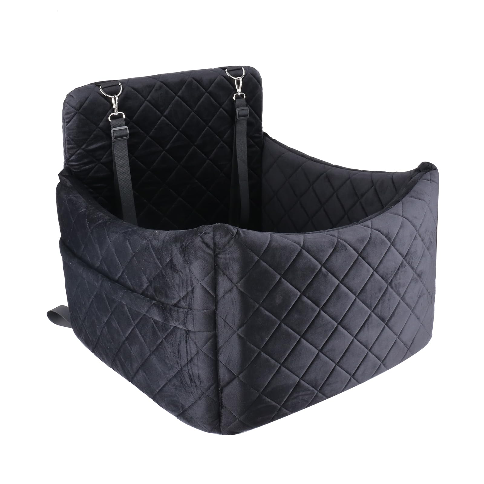 SANUODO dog car seat color-black blends with car interiors.