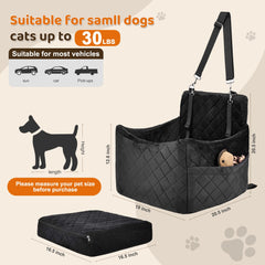 SANUODO dog car seat memory foam provides body-conforming comfort on longer trips.