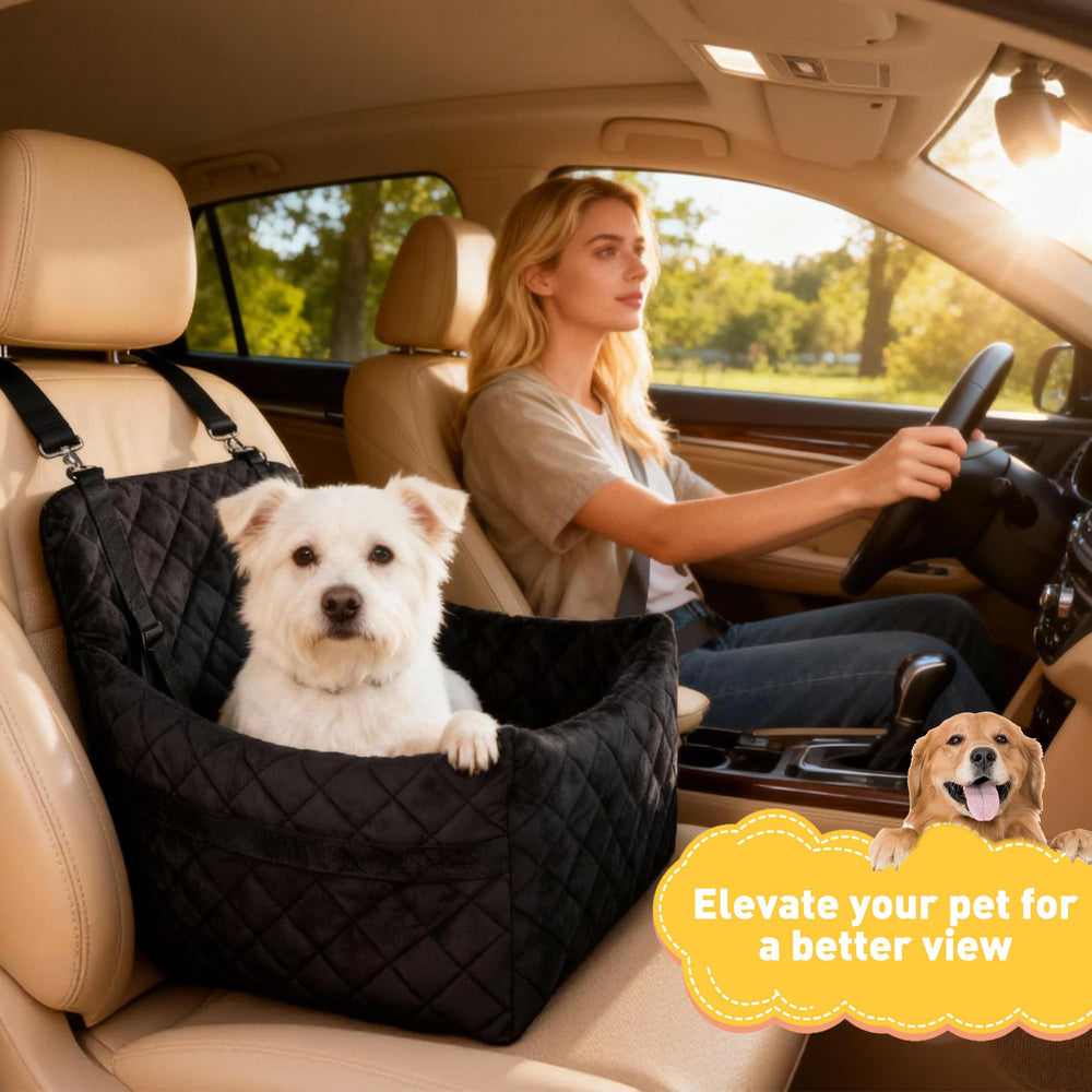 SANUODO dog car seat packaging expansion shows comfortable setup after expansion.