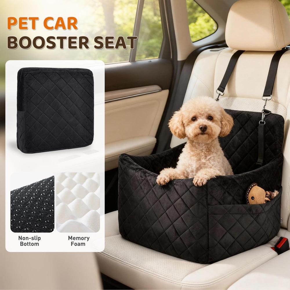 SANUODO dog car seat size-fit-smb indicates suitability for small/medium dogs.