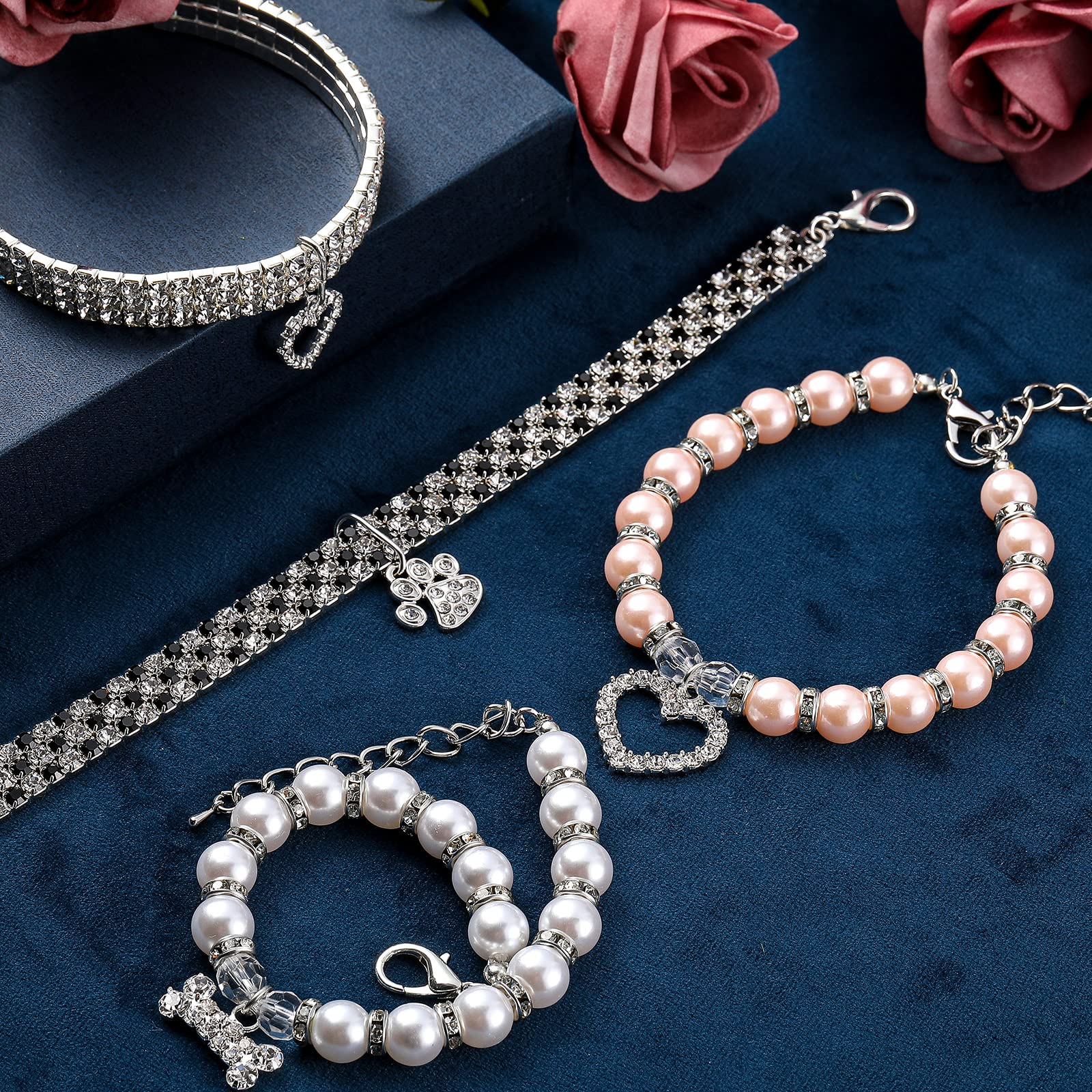 Sanwuta bling collar for pets enhances outfits and attention.