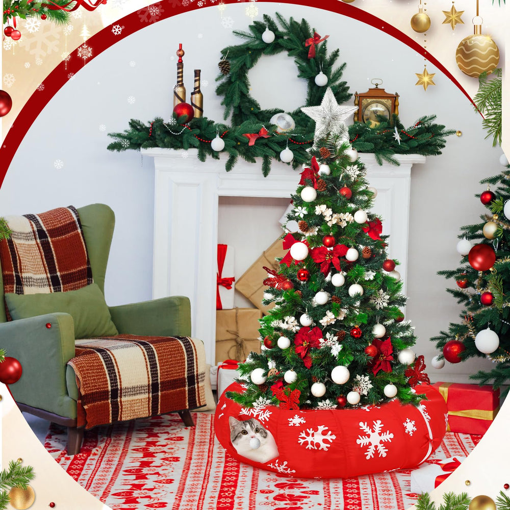 Sanwuta Christmas Cat Tunnel compact packaging for easy setup.