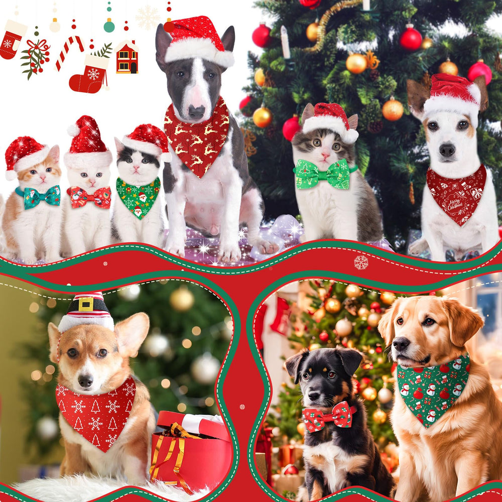 Sanwuta Christmas dog bow tie with webbing detail stylish sparkle