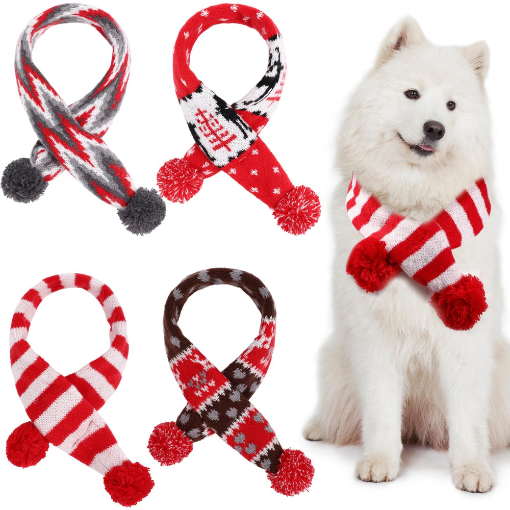 Sanwuta Christmas dog scarves set shows four festive colors for photo-ready holiday moments.