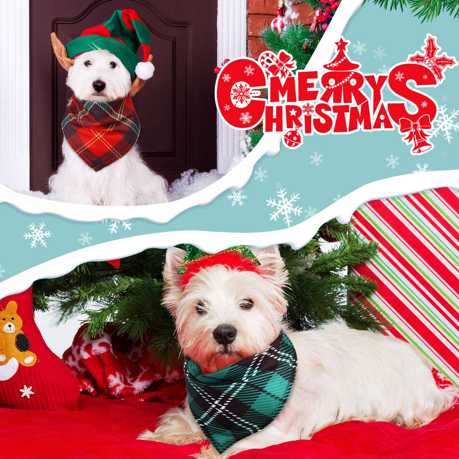 Sanwuta plaid dog bandana variety patterns for photoshoots