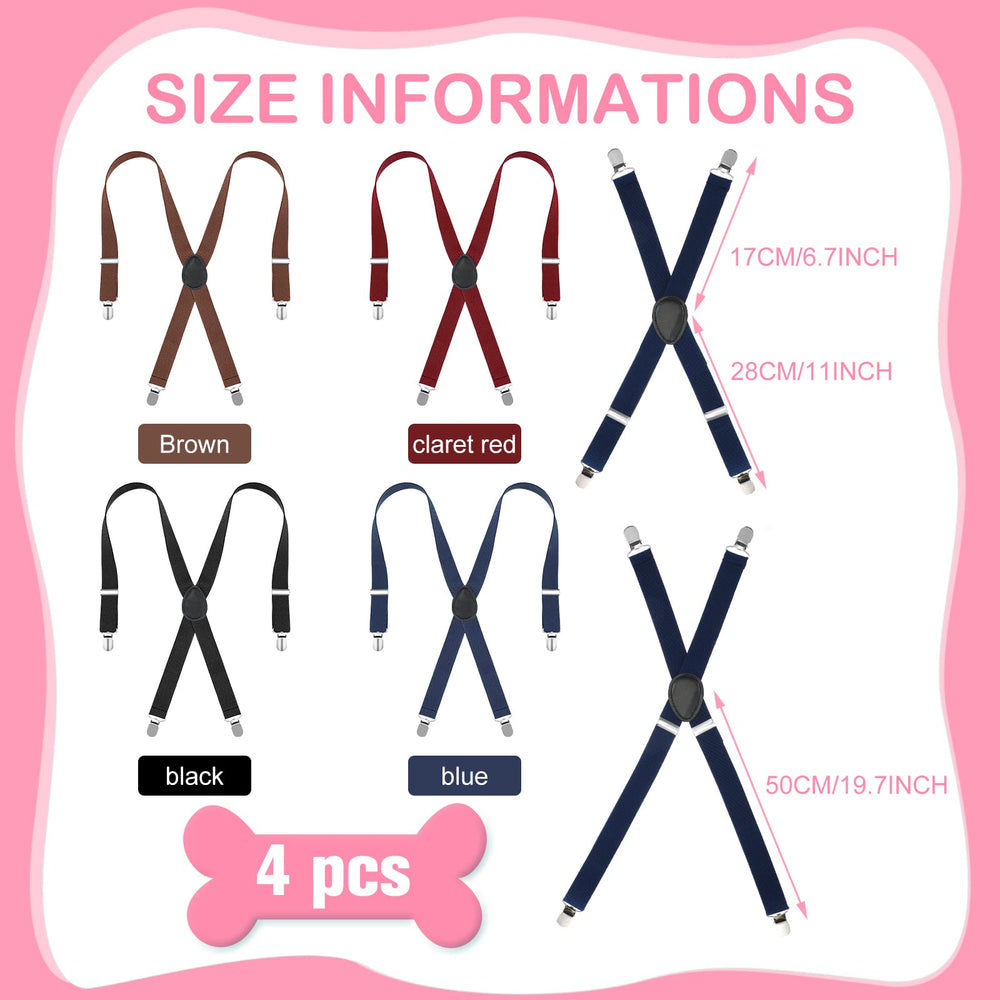 Sanwuta dark blue diaper suspenders with reliable clips for stylish outfits and secure fit.
