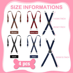 Sanwuta dark blue diaper suspenders with reliable clips for stylish outfits and secure fit.