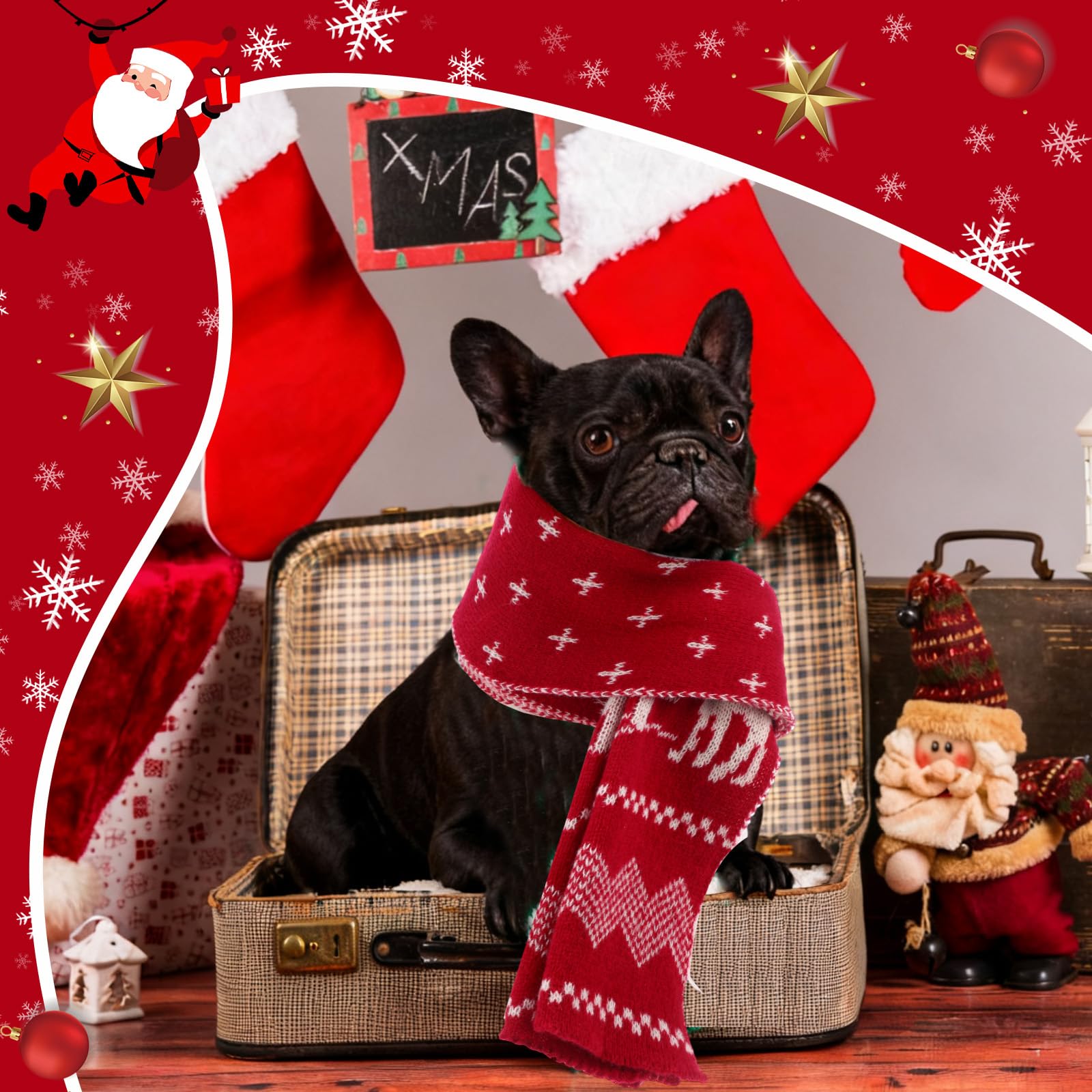 Sanwuta holiday scarf set ideal gift for dog lovers