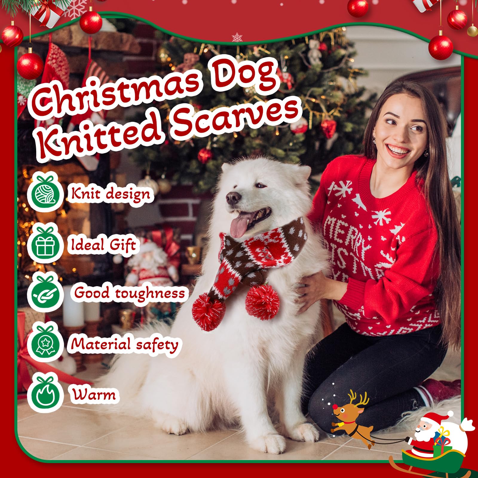 Sanwuta colorful-dog-scarves help pets stand out at gatherings and photos.