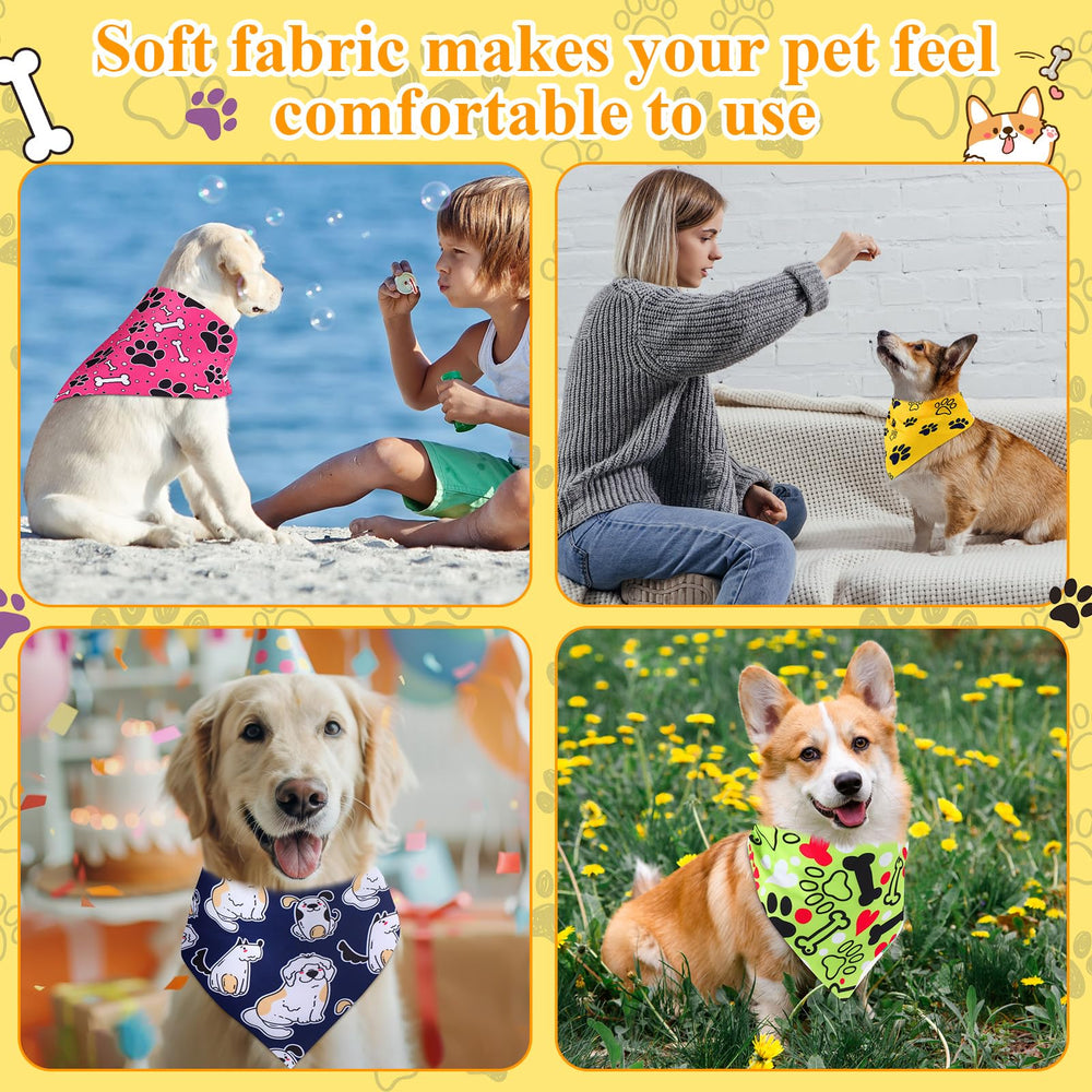 Sanwuta paw pattern bandana offers cute styling and easy outfit coordination.