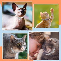 Sanwuta heart diamond pendant pearl dog collar for a polished daily look.