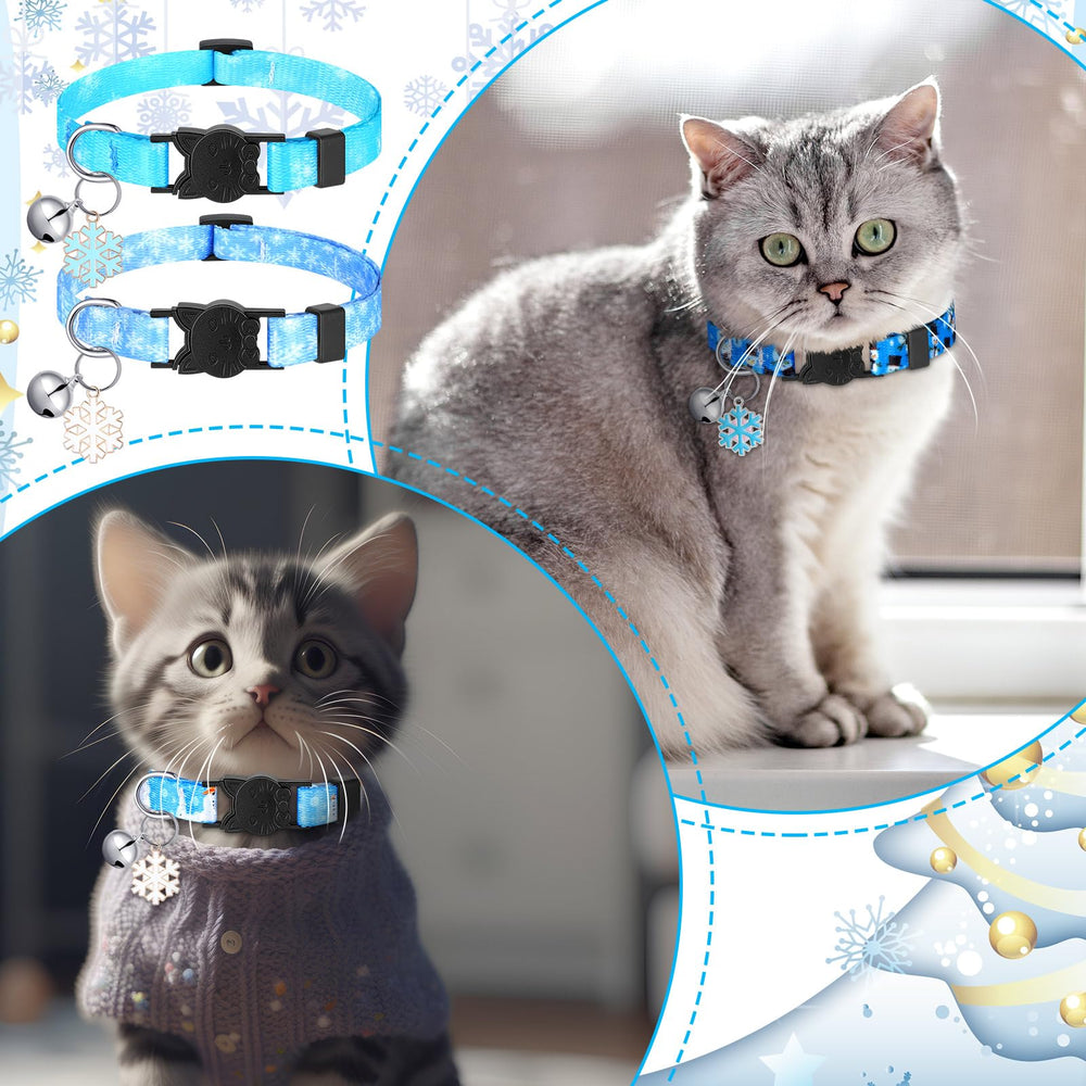 Sanwuta penguin and snowman pendants add playful holiday charm to collars.