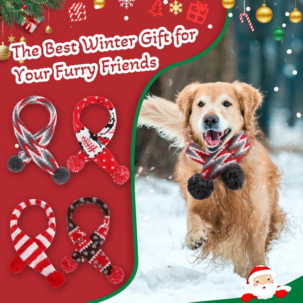 Sanwuta four-pack-dog-scarves offers versatile holiday styling for pets.