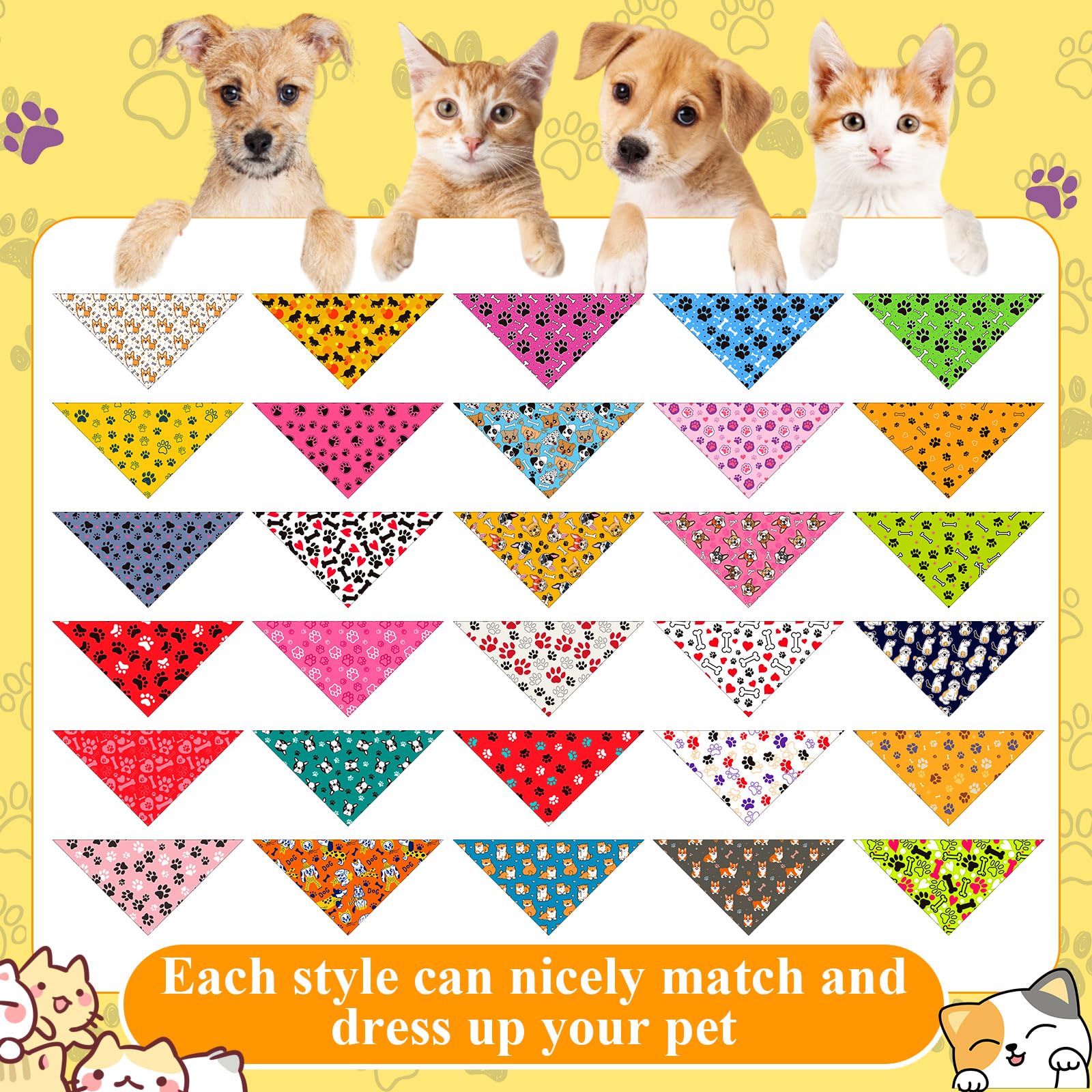 Sanwuta triangle bandana size 16.4 inches fits many dogs and occasions.
